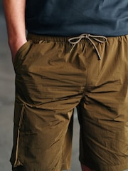 Fashion Cargo Khaki Green Utility Swim Shorts - Image 4 of 11