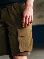 Fashion Cargo Khaki Green Utility Swim Shorts - Image 5 of 11