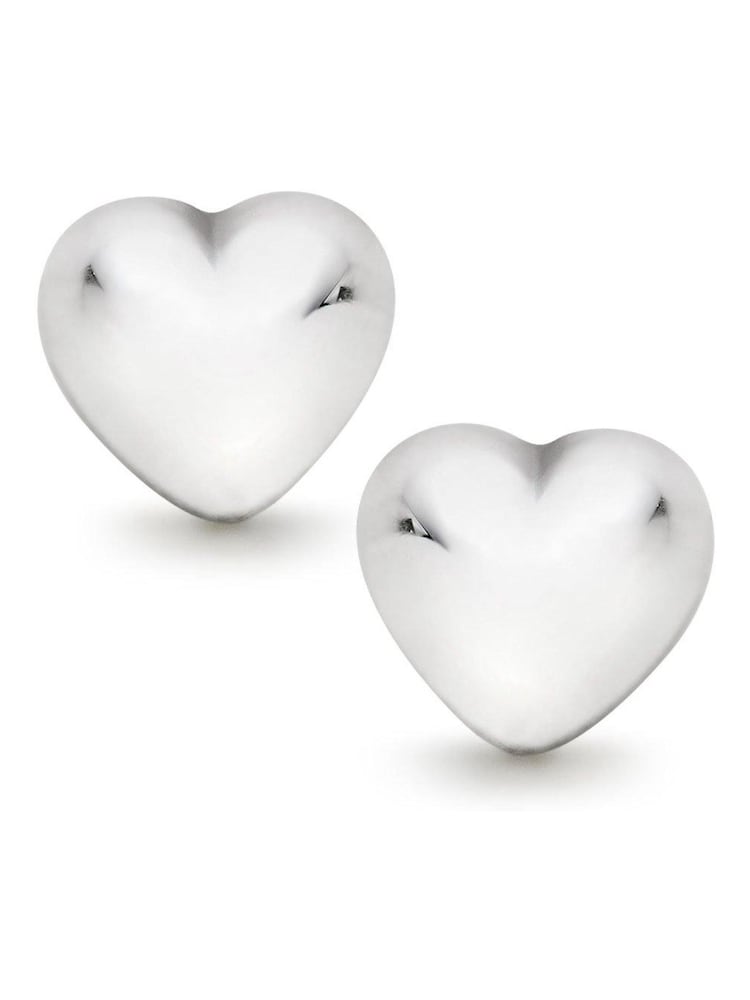 Beaverbrooks Children’s Mini B Silver Heart Earrings - Image 2 of 5