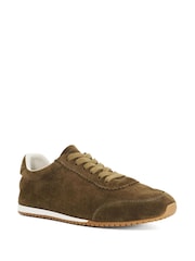 Dune London Olive Green Elora Trainers - Image 2 of 5