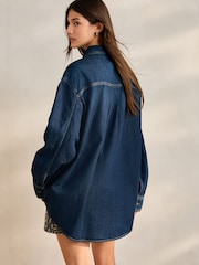 Mid Blue Relaxed Denim Shirt - Image 4 of 7