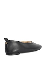 Dune London Black Harliee Shearling Lined Ballet Shoes - Image 4 of 6