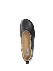 Dune London Black Harliee Shearling Lined Ballet Shoes - Image 5 of 6