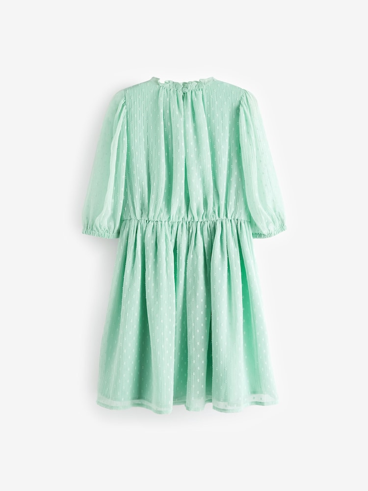 Mint Green Chiffon Corsage Dress (3-16yrs) - Image 7 of 8