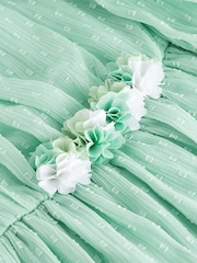 Mint Green Chiffon Corsage Dress (3-16yrs) - Image 8 of 8