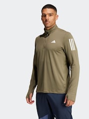 adidas Green Own the Run Quarter Zip Jacket - Image 1 of 6