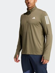 adidas Green Own the Run Quarter Zip Jacket - Image 4 of 6