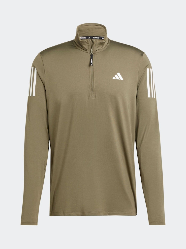 adidas Green Own the Run Quarter Zip Jacket - Image 6 of 6