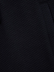 Reiss Navy Robin Senior Slim Fit Textured Drawstring Shorts - Image 6 of 6