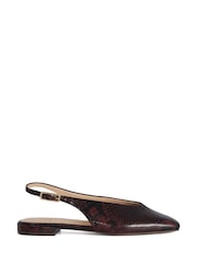 Dune London Brown Heartbeat Ballet Pumps - Image 1 of 5