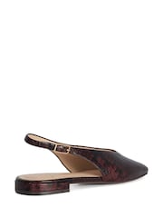 Dune London Brown Heartbeat Ballet Pumps - Image 3 of 5