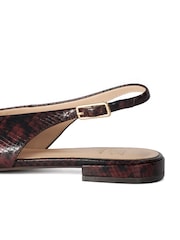 Dune London Brown Heartbeat Ballet Pumps - Image 5 of 5