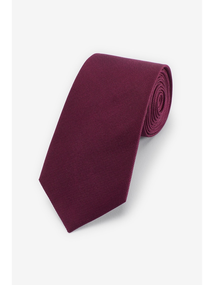 Burgundy Red Silk Tie - Image 1 of 3 Burgundy Red Silk Tie - Image 1 of 3