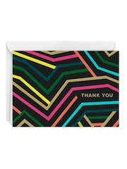 Hallmark Black 10 Pack Thank You Cards in 1 Neon Design - Image 3 of 4