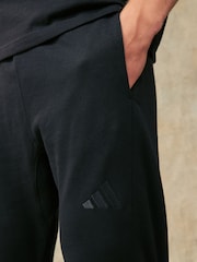 adidas Black All Season French Terry Regular Tapered 100% Cotton Joggers - Image 4 of 6