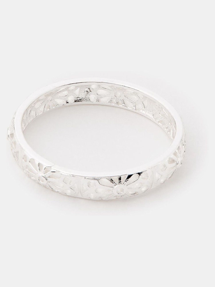 Accessorize 925 Sterling Silver Filigree Band Ring - Image 1 of 2