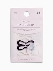 Black/White/Clear Racer Back Clips Three Pack - Image 3 of 3
