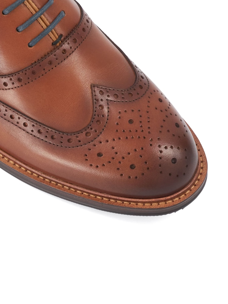 Dune London Brown Senser Derby Shoes - Image 5 of 5 Dune London Brown Senser Derby Shoes - Image 5 of 5