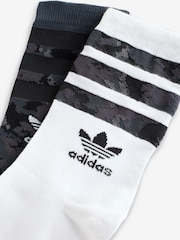 adidas Black Camo Crew Socks 2 Pack - Image 5 of 6