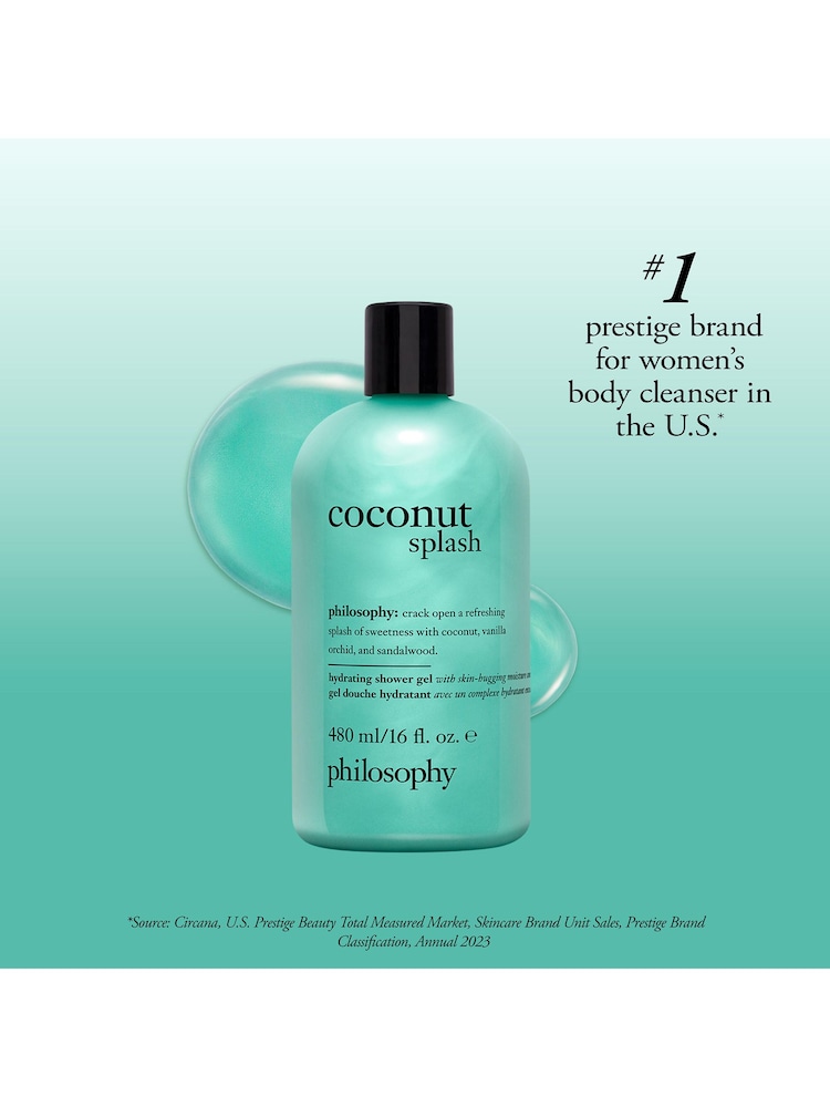 Philosophy Hydrating Shower Gel Coconut Splash 480ml - Image 5 of 5 Philosophy Hydrating Shower Gel Coconut Splash 480ml - Image 5 of 5