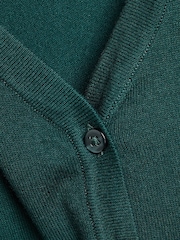 Green Cotton Rich School V-Neck Cardigan (3-16yrs) - Image 8 of 8