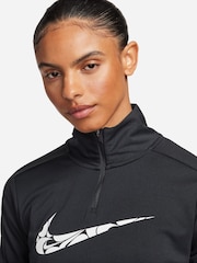 Nike Black Swoosh Dri-FIT Half Zip Mid Layer - Image 4 of 8