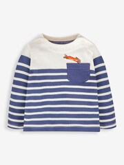 JoJo Maman Bébé Indigo The Gruffalo Appliqué Breton Top & Knee Joggers Baby Set - Image 2 of 5