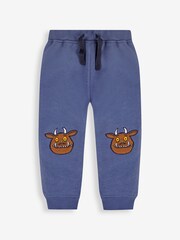JoJo Maman Bébé Indigo The Gruffalo Appliqué Breton Top & Knee Joggers Baby Set - Image 3 of 5