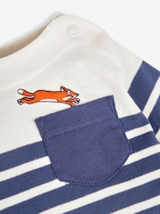 JoJo Maman Bébé Indigo The Gruffalo Appliqué Breton Top & Knee Joggers Baby Set - Image 4 of 5