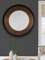 Laura Ashley Bronze Cara Large Mottled Round Mirror - Image 3 of 4