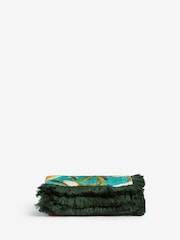Clarke & Clarke Green Passiflora Printed Throw - Image 2 of 2