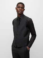 BOSS Black BOSS Regular Fit Jasper Wool Mix Waistcoat - Image 1 of 5