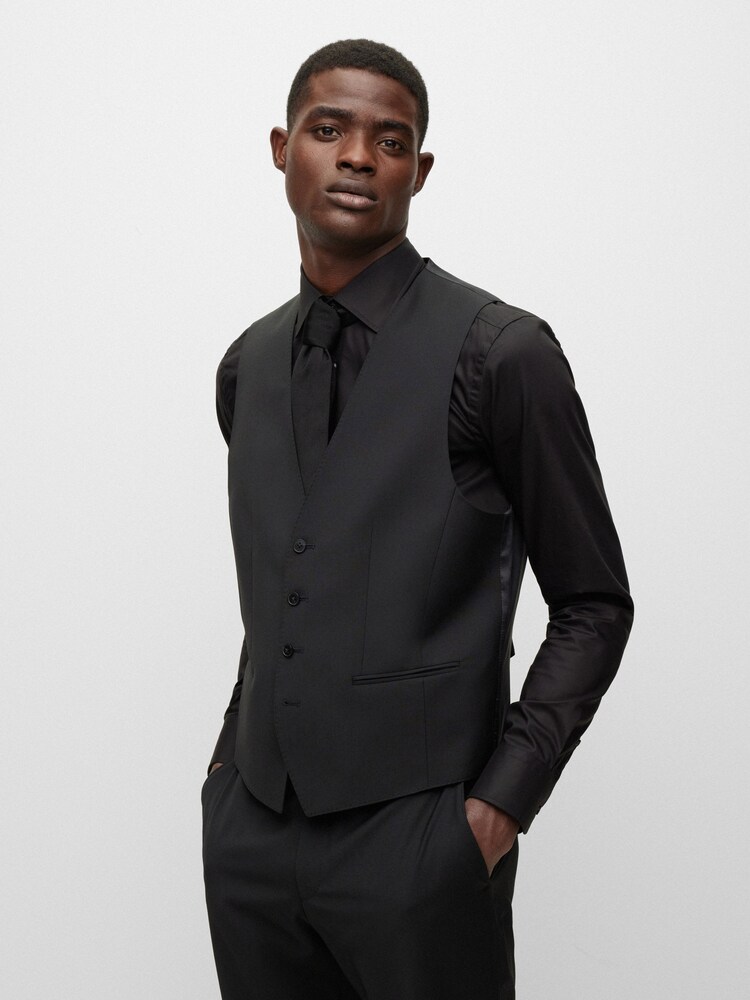 BOSS Black BOSS Regular Fit Jasper Wool Mix Waistcoat - Image 1 of 1 BOSS Black BOSS Regular Fit Jasper Wool Mix Waistcoat - Image 1 of 1