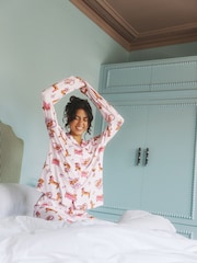Urban Threads Sausage Dogs Print Long Pyjamas Set - Imaginea 4 din 5