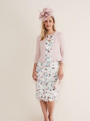 Phase Eight Pink Salma Flare Hem Knitted Jacket - Image 3 of 6