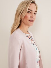 Phase Eight Pink Salma Flare Hem Knitted Jacket - Image 4 of 6