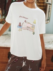 Girl Dinner Print Long Pyjamas Set - Image 2 of 4