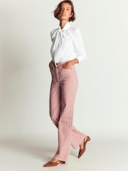 Λευκό - Boden Clara Tie Neck Top - Εικόνα 3 του 6