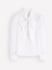 Λευκό - Boden Clara Tie Neck Top - Εικόνα 6 του 6