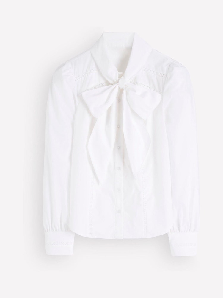 Λευκό - Boden Clara Tie Neck Top - Εικόνα 6 του 6