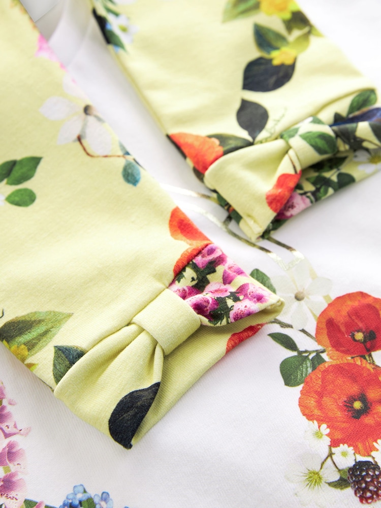 Baker by Ted Baker Yellow Floral 100% Cotton T-Shirt And Leggings Set - Image 13 of 13