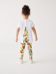 Baker by Ted Baker Yellow Floral 100% Cotton T-Shirt And Leggings Set - Image 3 of 13