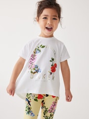 Baker by Ted Baker Yellow Floral 100% Cotton T-Shirt And Leggings Set - Image 4 of 13