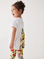Baker by Ted Baker Yellow Floral 100% Cotton T-Shirt And Leggings Set - Image 7 of 13