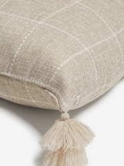Natural Windowpane Check Cushion - Image 5 of 6