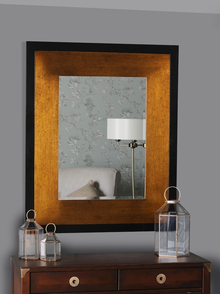 Laura Ashley Bronze Cara Mottled Rectangular Mirror - Image 1 of 2