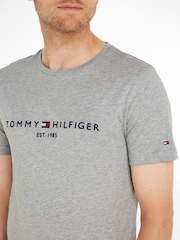 Серый - Футболка Tommy Hilfiger с логотипом - Image 3 of 5