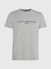Серый - Футболка Tommy Hilfiger с логотипом - Image 4 of 5