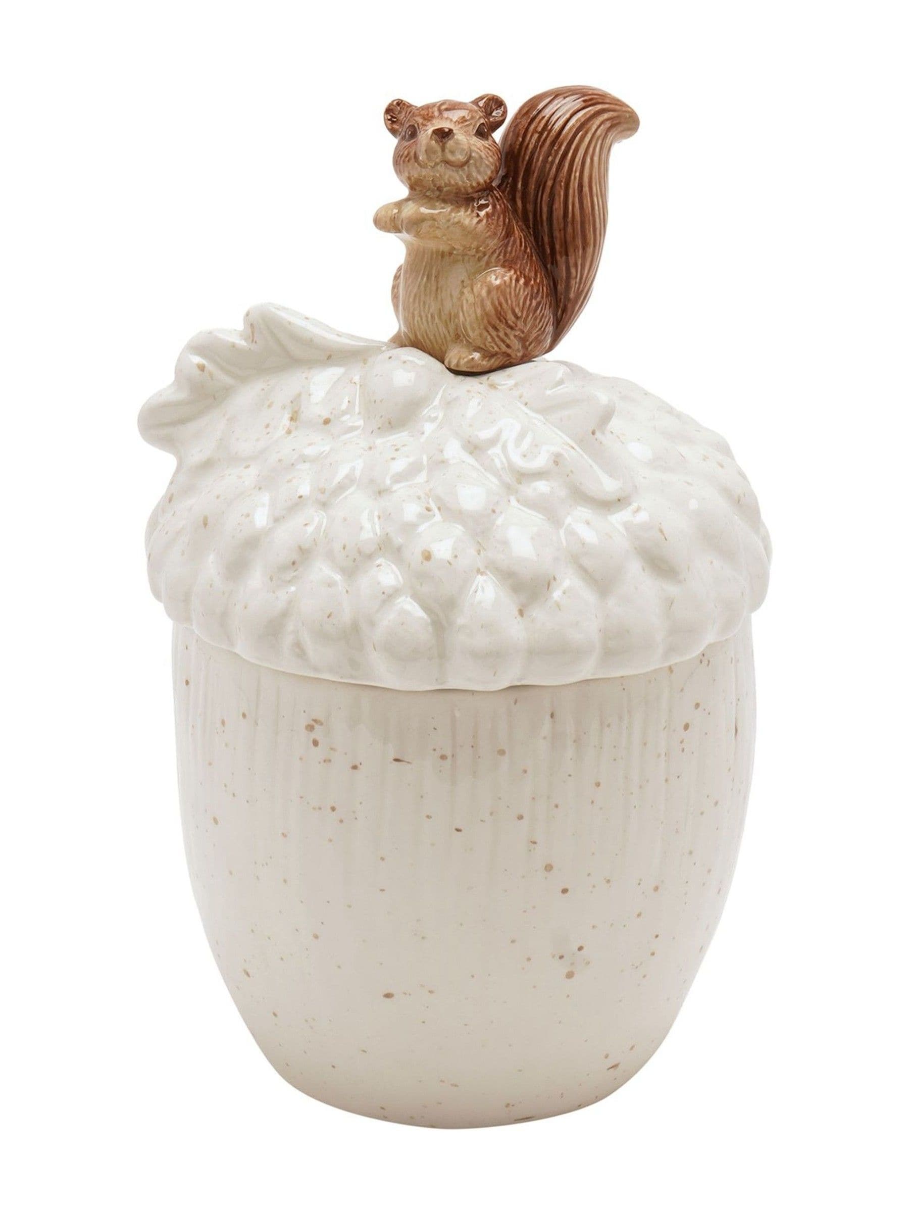 Country Living Unisex White Squirrel Acorn Storage Jar