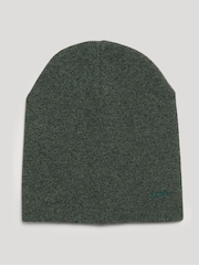 Superdry Green Knitted Logo Beanie Hat - Image 1 of 4
